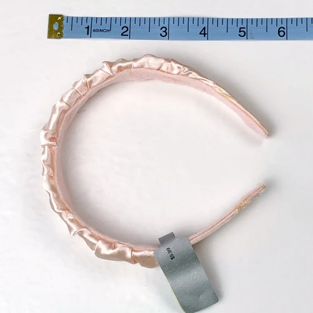 Pink satin headband women's 2009 Target band covered in blush pink fabric